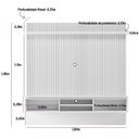 Ver imagem 4 de Painel para TV 75 Polegadas com Led 2 Portas 2 Nichos 2 Prateleiras Authentique 
