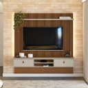 Ver imagem 1 de Painel para TV 75 Polegadas com Led 2 Portas 2 Nichos 2 Prateleiras Authentique 