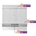 Ver imagem 7 de Painel para TV 75 Polegadas com Led 2 Portas 2 Nichos 2 Prateleiras Authentique 