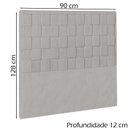 Ver imagem 4 de Cabeceira Solteiro 90 cm Priss Linho SL 76 Peer