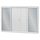Ver imagem 1 de Janela de Alumínio Veneziana de Correr 120x120cm 6 Folhas 2 Fixas com Vidro Liso Linha Soft MGM Bran