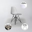 Ver imagem 5 de Mesa Sala de Jantar Industrial Branca 135x75 com 6 Cadeiras Brancas de Ferro Preto