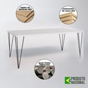 Ver imagem 6 de Mesa Sala de Jantar Industrial Branca 135x75 com 6 Cadeiras Brancas de Ferro Preto