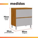 Ver imagem 3 de Balcão Gabinete de Cozinha 0,80m 1 Porta Basculante 1 Gaveta Lais