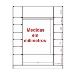 Kit Armário Colméia Loja Cabideiro Prateleira - 7