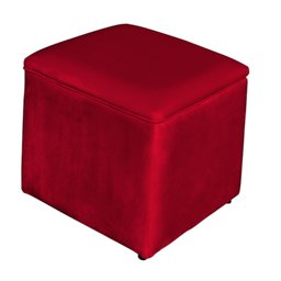 Poltrona Amamentação com Balanço + Puff Laura Veludo Vermelho - 5