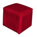 Ver imagem 5 de Poltrona Amamentação com Balanço + Puff Laura Veludo Vermelho