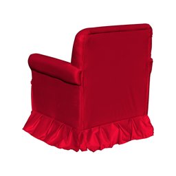 Poltrona Amamentação com Balanço + Puff Laura Veludo Vermelho - 3