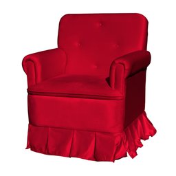 Poltrona Amamentação com Balanço + Puff Laura Veludo Vermelho - 2