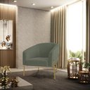 Ver imagem 2 de Cadeira Sala de Jantar Pé Ferro Dourado Kit 2 Stella Bouclê D03 - D'Rossi