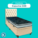 Ver imagem 4 de Kit Cabeceira + Cama Box Bau + Colchão Solteiro D28 Conforto Paropas