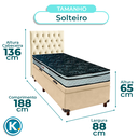 Ver imagem 3 de Kit Cabeceira + Cama Box Bau + Colchão Solteiro D28 Conforto Paropas