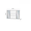 Ver imagem 2 de Janela de Alumínio Veneziana de Correr 120x120cm 6 Folhas 2 Fixas com Grade e Vidro Mini Boreal Linh