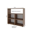 Ver imagem 3 de Estante Livreiro Multiuso 5 Nichos Moscow Espresso Móveis
