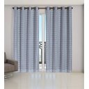 Ver imagem 1 de Cortina Voil Xadrez Para Sala, Quarto e Cozinha 6,00 x 2,50 Cinza