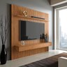 Painel para Tv até 75” Home Ripado Antares 3 Gavetas Prateleira Fixação na Parede:cinamomo - 1