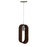 Pendente Madeira Oval Slim 38cm - Imbuia - 1