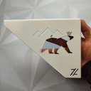 Ver imagem 3 de Par Mãos Francesas Urso Polar Branco Decorativa 20cm Ornamentada Zarg