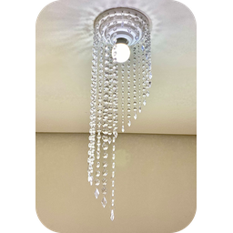 Lustre Pendente Luminária Cristal acrílico de ALTO BRILHO, 17x61. Reflezzo lustres e decoração. - 5