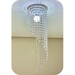 Lustre Pendente Luminária Cristal acrílico de ALTO BRILHO, 17x61. Reflezzo lustres e decoração. - 2