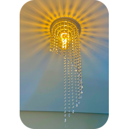 Lustre Pendente Luminária Cristal acrílico de ALTO BRILHO, 17x61. Reflezzo lustres e decoração. - 4