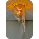 Ver imagem 1 de Lustre Pendente Luminária Cristal Acrílico de Alto Brilho, 17x61. Reflezzo Lustres e Decoração.