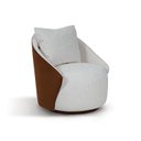 Ver imagem 7 de Poltrona para Sala de Estar 74cm X 64cm Mabel Branco/Terracota
