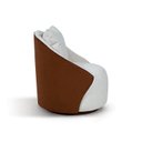 Ver imagem 4 de Poltrona para Sala de Estar 74cm X 64cm Mabel Branco/Terracota
