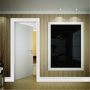Ver imagem 4 de Kit Rodapé de MDF 8CMX15MMX2,40m 10 Barras com Friso 802 Branco Moldufama