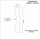 Ver imagem 3 de Kit Rodapé de MDF 8CMX15MMX2,40m 10 Barras com Friso 802 Branco Moldufama