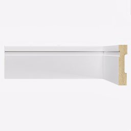 Kit Rodapé de MDF 8cm x 15mm x 2,40m 10 Barras com Friso Moldufama 802 - 1 Kit Rodapé de MDF 8cm x 15mm x 2,40m 10 Barras com Friso Moldufama 802 - 1