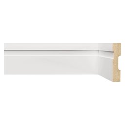 Kit Rodapé de MDF 10 Barras Frisadas de 7cm x 1,80m Rende 18 Metros Moldufama - 1