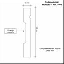 Ver imagem 3 de Kit Rodapé de MDF 10 Barras Frisada de 10CMX15MMX2,40m com 24m Lineares 1003 Branco Moldufama