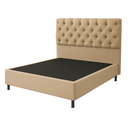 Ver imagem 1 de Base Cama Box Casal com Cabeceira Bege 138x188cm