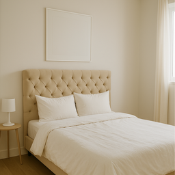Base Cama Box Casal com Cabeceira Bege 138x188cm - 3