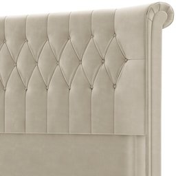 Cabeceira Cama Box Queen 160cm Estofada Meora P05 Veludo Bege - Lyam Decor - 6