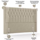 Ver imagem 4 de Cabeceira Cama Box Queen 160cm Estofada Meora P05 Veludo Bege - Lyam Decor