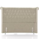 Ver imagem 3 de Cabeceira Cama Box Queen 160cm Estofada Meora P05 Veludo Bege - Lyam Decor