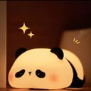 Ver imagem 2 de Luminária Abajur Panda Silicone Infantil Touch Luz de Toque