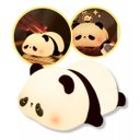 Ver imagem 4 de Luminária Abajur Panda Silicone Infantil Touch Luz de Toque