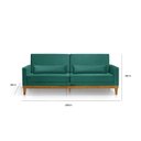 Ver imagem 3 de Sofá Living 3 Lugares Julie 180cm Linha Verde