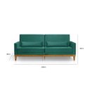 Ver imagem 3 de Sofá Living 3 Lugares Julie 200cm Nabas Estofados Verde