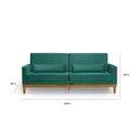 Ver imagem 3 de Sofá Living 3 Lugares Julie 200cm Nabas Estofados Verde