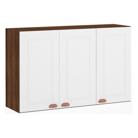 Armário Para Cozinha 120cm 3 Portas Safira Nogueira