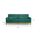 Ver imagem 3 de Sofá Living 3 Lugares Julie 220cm Nabas Estofados Verde