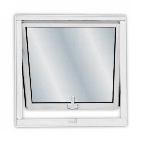 Janela de Alumínio Maxim-Ar 50x50cm com Vidro Mini Boreal Soft MGM Branco