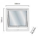 Ver imagem 2 de Janela de Alumínio Maxim-Ar 50x50cm com Vidro Mini Boreal Soft MGM Branco