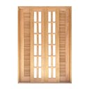 Ver imagem 3 de Porta Balcão de Correr de Madeira Cedro Arana Veneziana Reto Bat.14 Cm- 2.15 (a) X 1.90 (l)