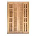 Ver imagem 1 de Porta Balcão de Correr de Madeira Cedro Arana Veneziana Reto Bat.14 Cm- 2.15 (a) X 1.90 (l)