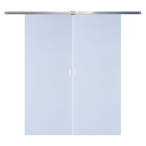 Porta Dupla Branco Prime 210x160 Kit Aluminio